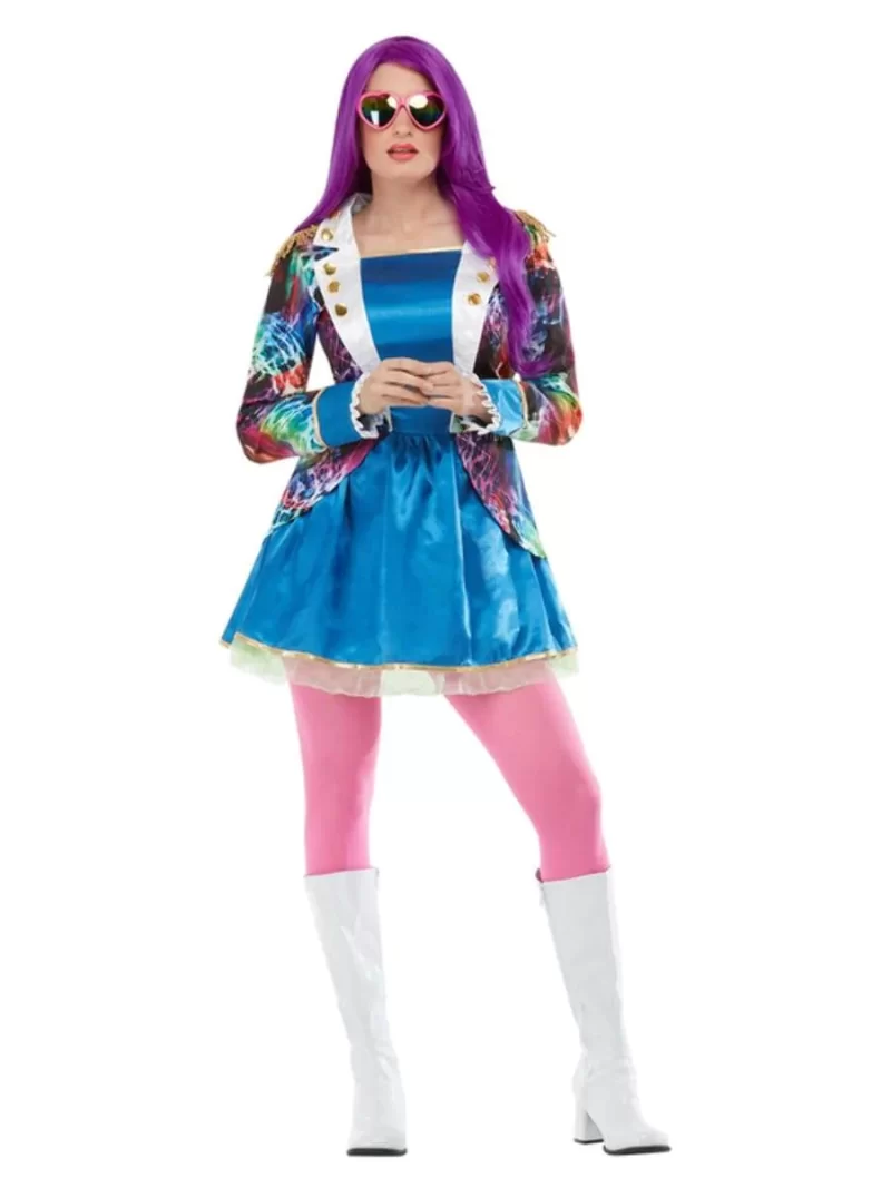 Fiesta Party Multicolored Dress Ladies Fancy Dress Costume