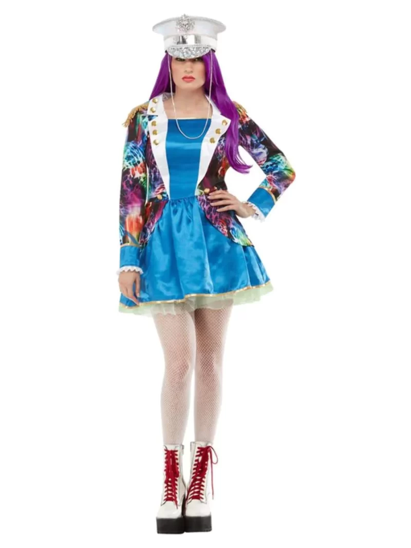 Fiesta Party Multicolored Dress Ladies Fancy Dress Costume - Image 2