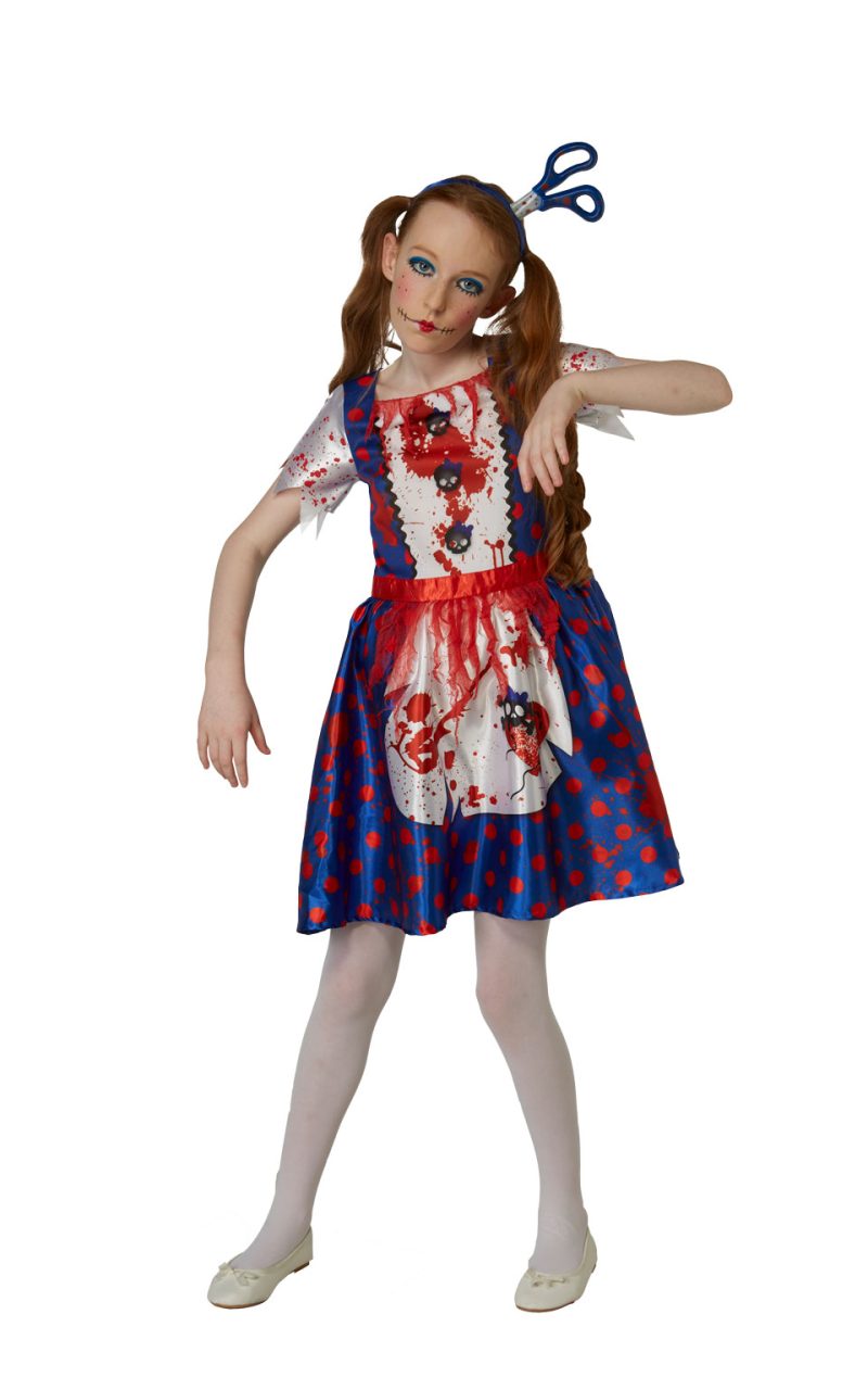 Rag Doll Halloween Childrens's Fancy Dress Costume - Image 2