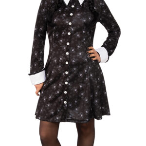 Addams Family Wednesday Addams Ladies Fancy Dress Costume
