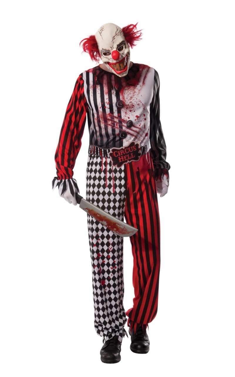 Evil Clown Men's Halloween Fancy Dress Costume