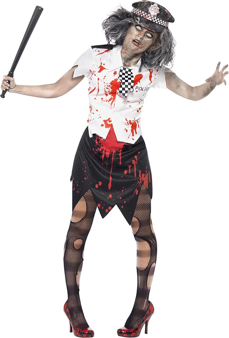 Zombie Policewoman Ladies Fancy Dress Costume