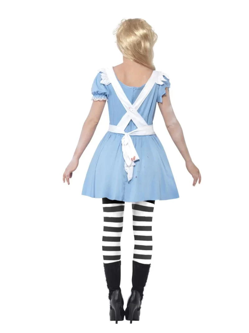 Zombie Alice Ladies Halloween Fancy Dress Costume - Image 2