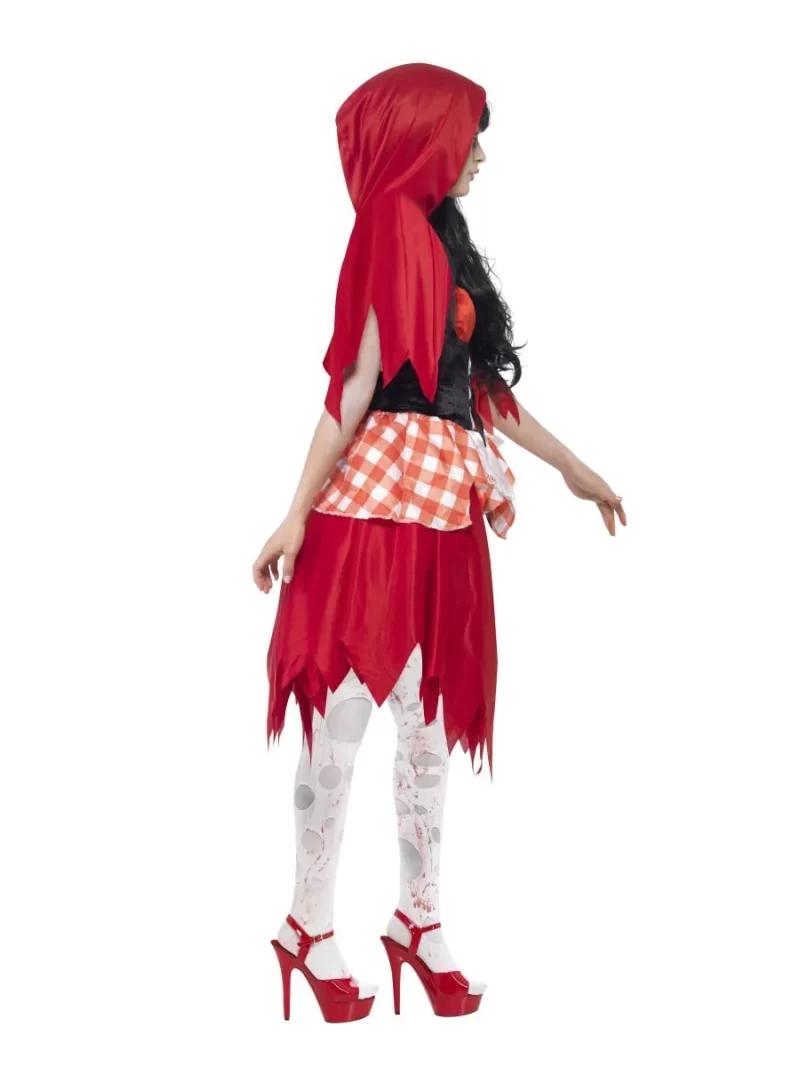 Zombie Hooded Beauty Ladies Halloween Fancy Dress Costume - Image 2