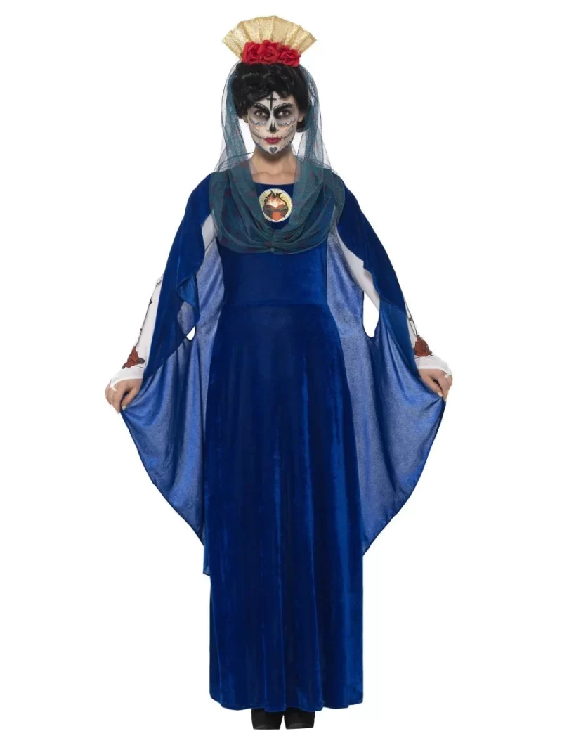 Day of the Dead Sacred Mary Ladies Halloween Fancy Dress Costume