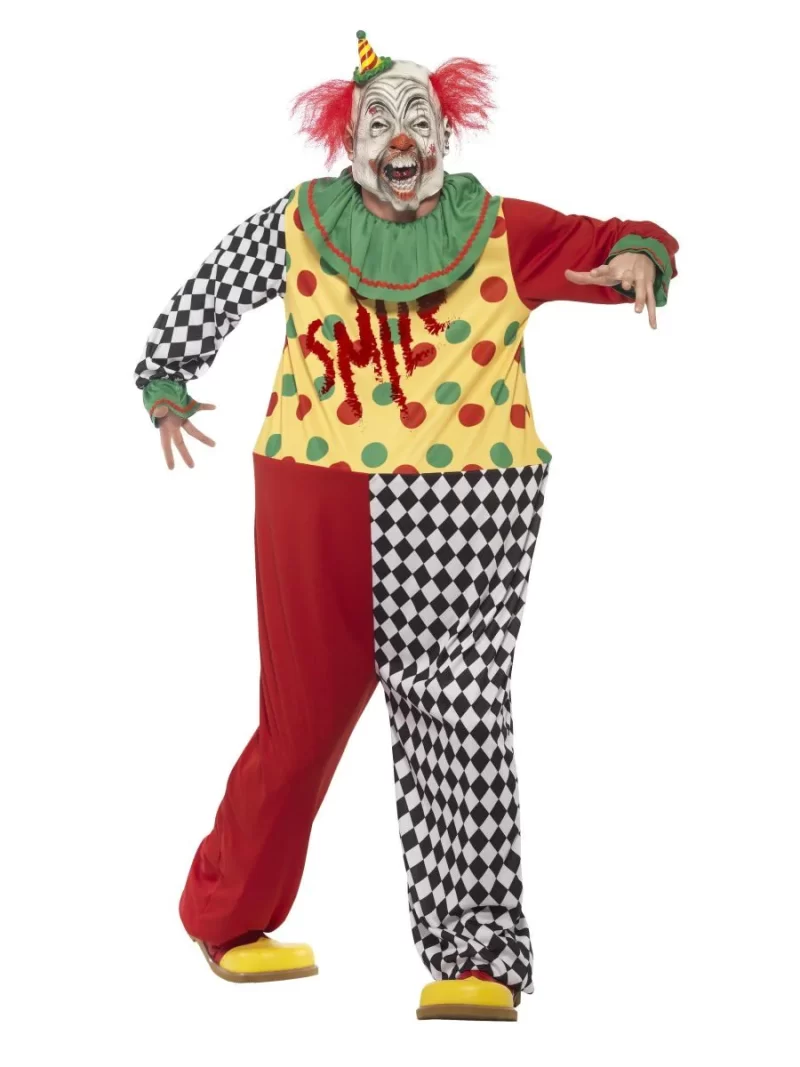 Sinister Clown Men's Halloween Fancy Dress Costume
