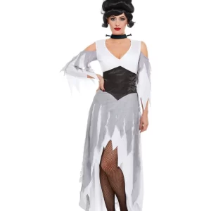 Gothic Bride (Frankenstein) Ladies Halloween Fancy Dress Costume