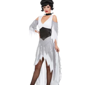 Gothic Bride (Frankenstein) Ladies Halloween Fancy Dress Costume - Image 2