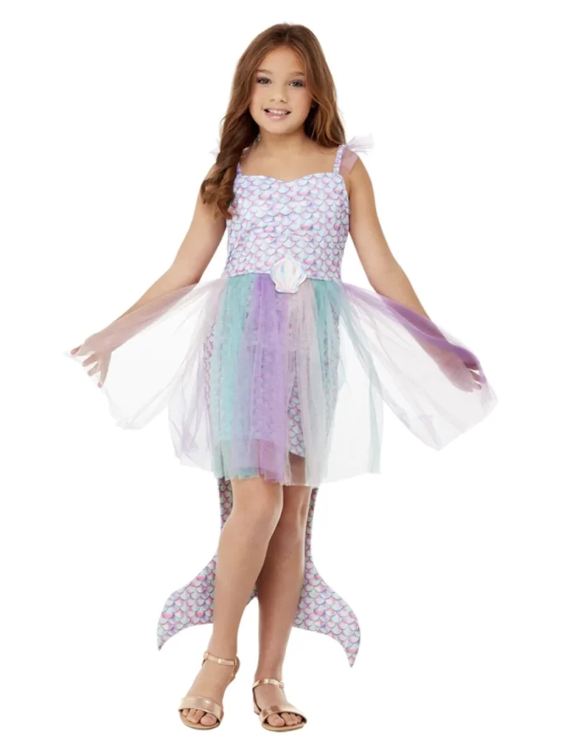 Pastel Seashell Mermaid Children's Fancy Dress Costume