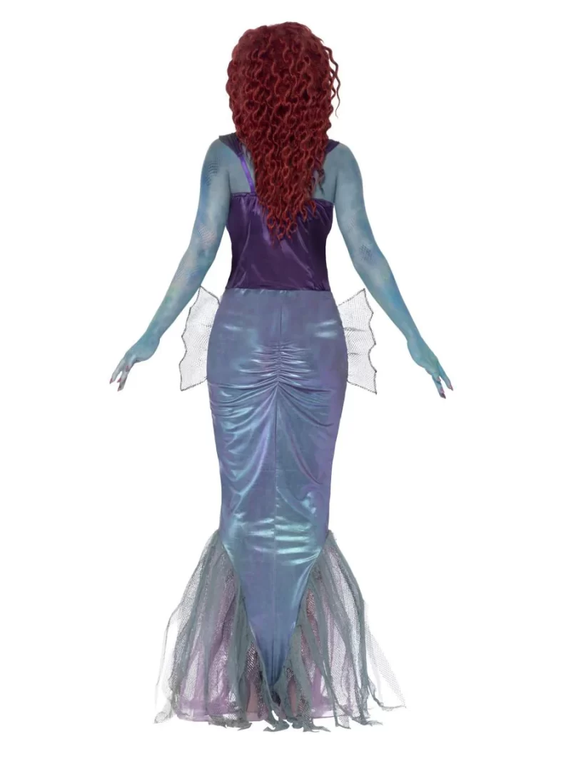 Zombie Mermaid Ladies Halloween Fancy Dress Costume - Image 3