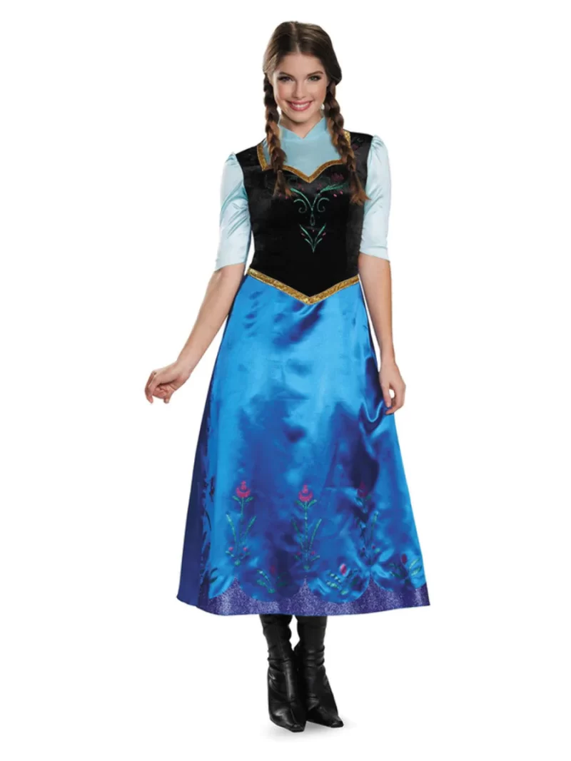 Disney Frozen Anna Travelling Ladies Fancy Dress Costume