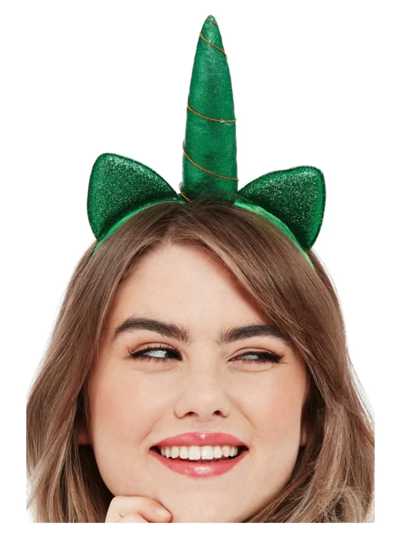 Paddy's Patrick's Day Metallic Unicorn Headband