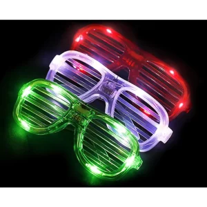 LED Light Up Shutter Glasses, Assorted Colours