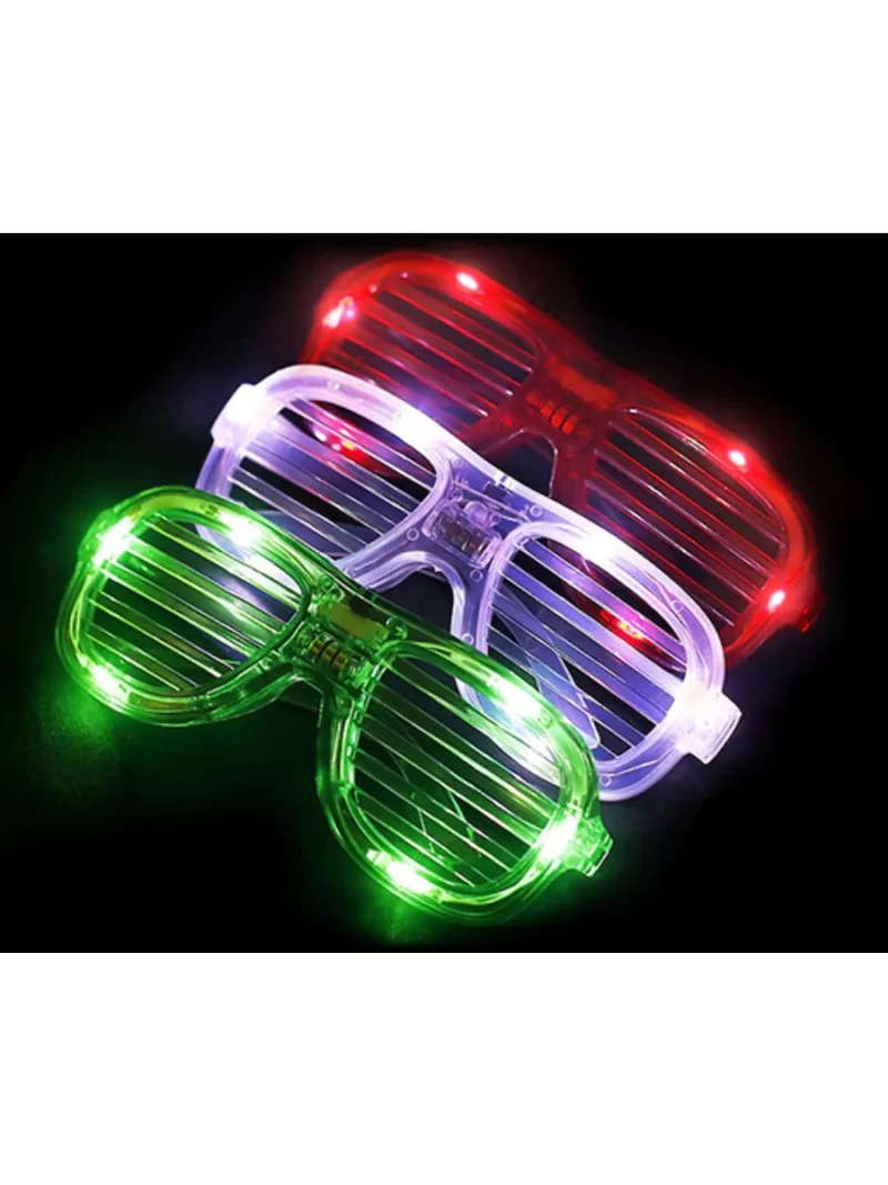LED Light Up Shutter Glasses, Assorted Colours