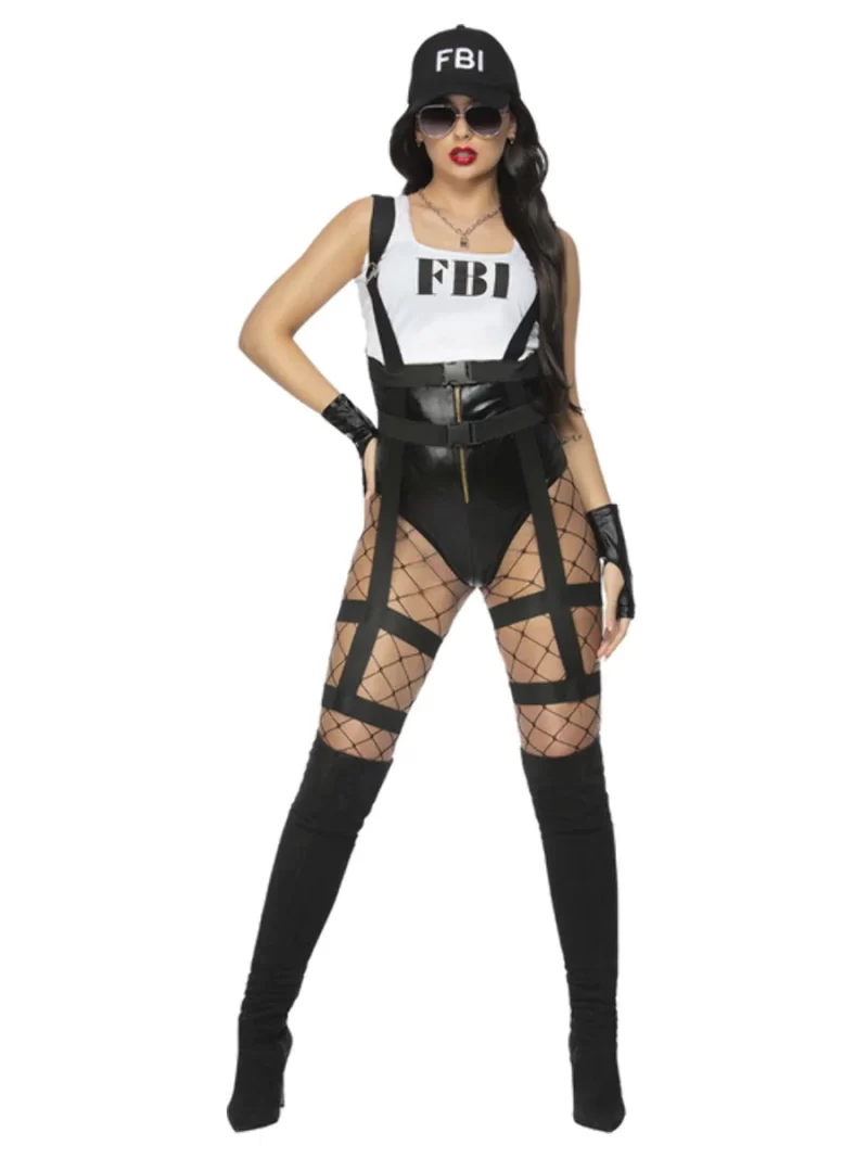 Fever FBI Harness Ladies Fancy Dress Costume