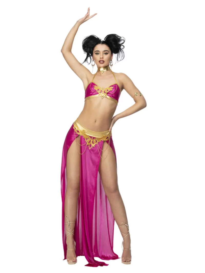 Fever Slave Belly Dancer Princess Ladies Fancy Dress Costume