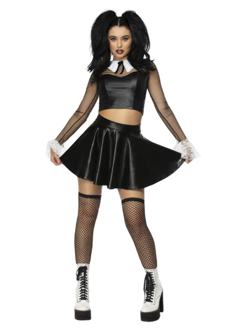 Fever Gothic School Girl (Wednesday) Ladies Fancy Dress Costume