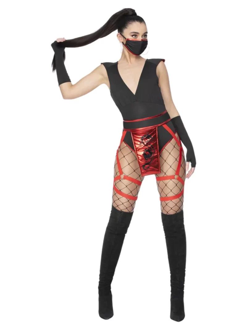Fever Scarlet Ninja Ladies Fancy Dress Costume