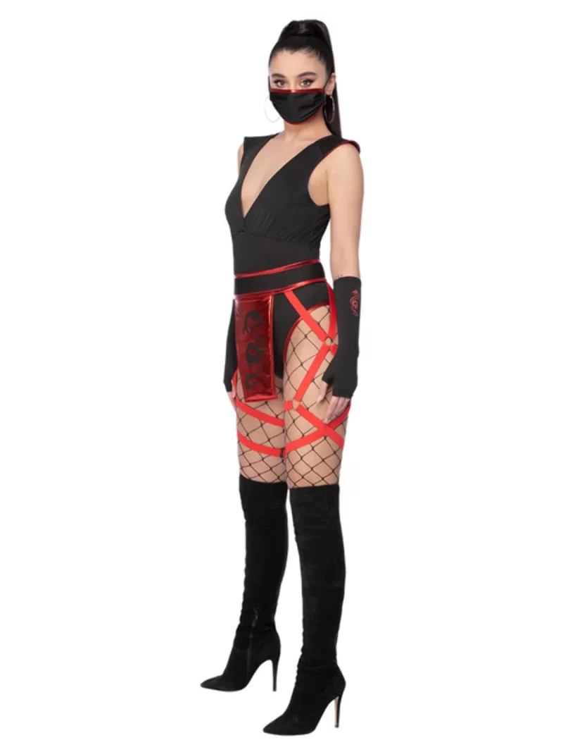 Fever Scarlet Ninja Ladies Fancy Dress Costume - Image 2