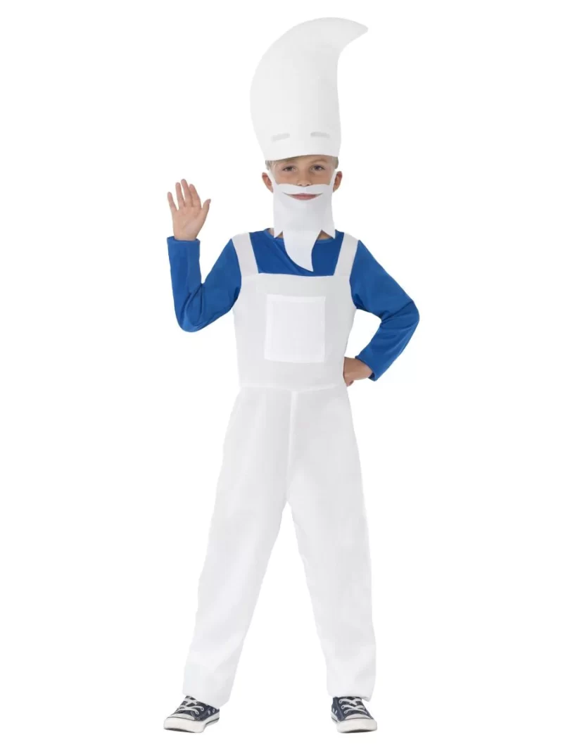 Blue Gnome Boy (Smurf) Children's Fancy Dress Costume