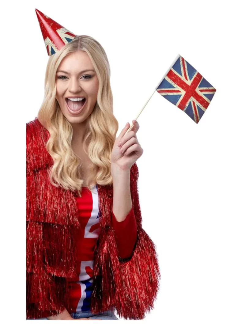 Union Jack Vintage Style Print Handheld Flags