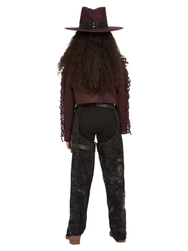 Deluxe Dark Spirit Western Cowgirl Children's Fancy Dress Costume - Image 4