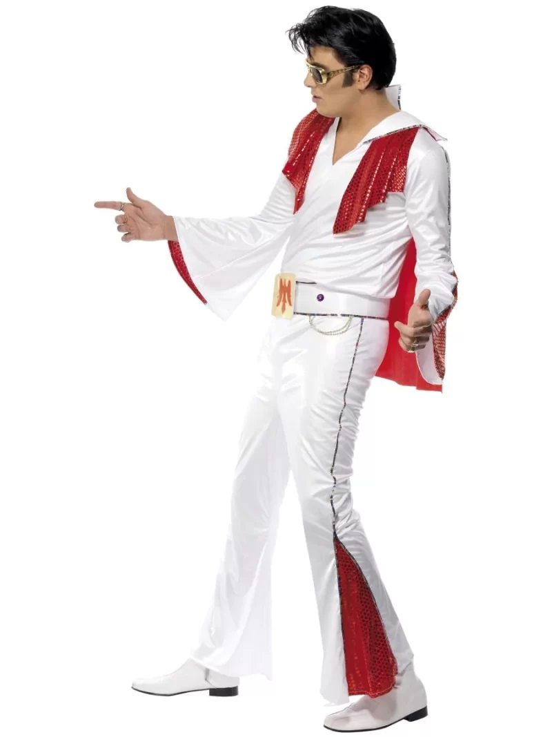 Elvis, White & Red Men's Fancy Dress Costume - Image 2