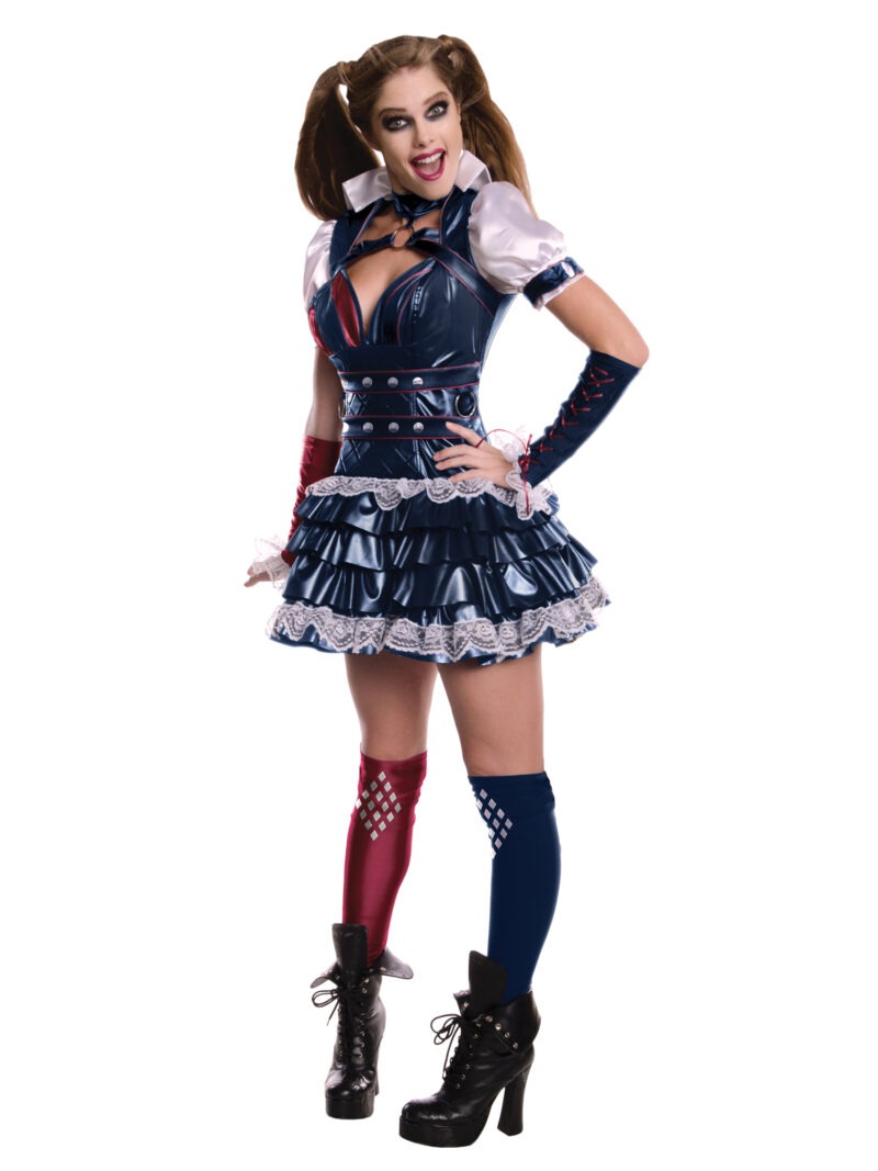 Batman Arkham Harley Quinn Ladies Fancy Dress Costume