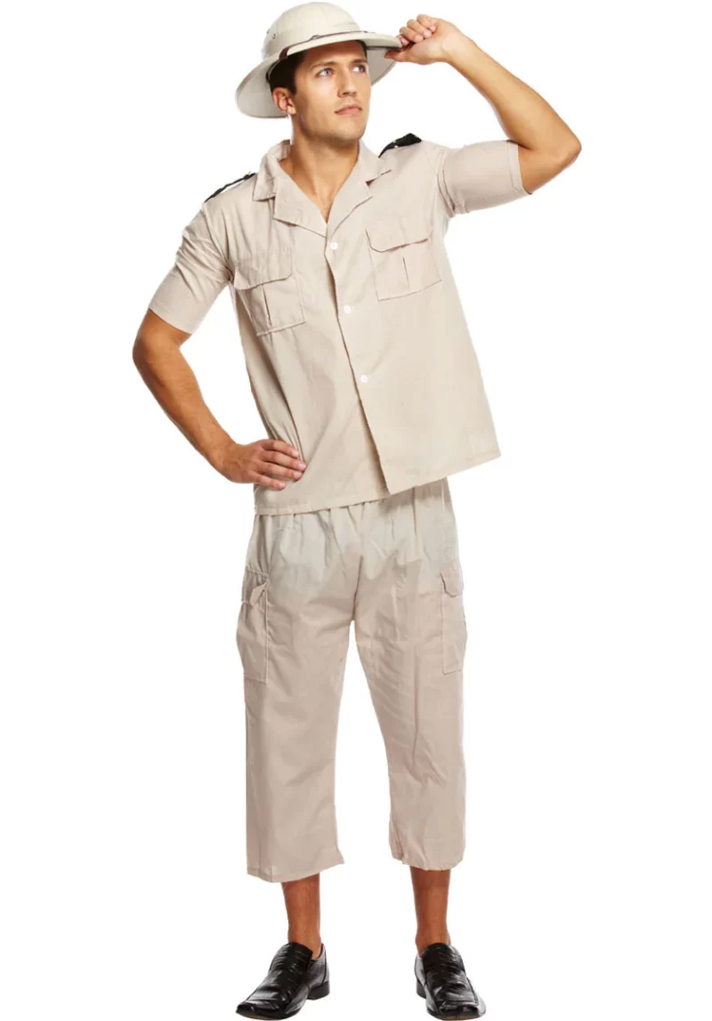 Safari Explorer Men's Fancy Dress Costume