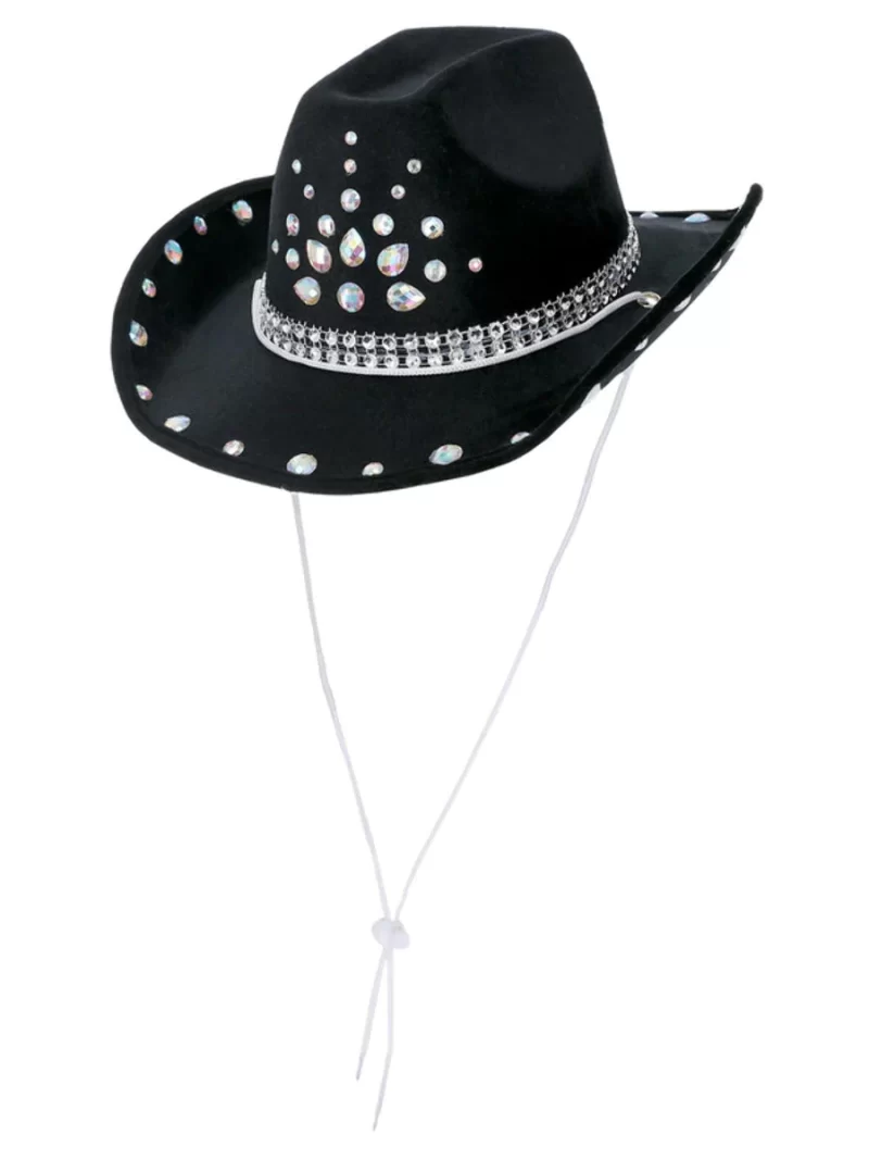 Black Rhinestone Bling Cowboy Hat