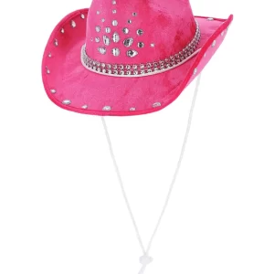 Hot Pink (Barbie) Rhinestone Cowboy Hat