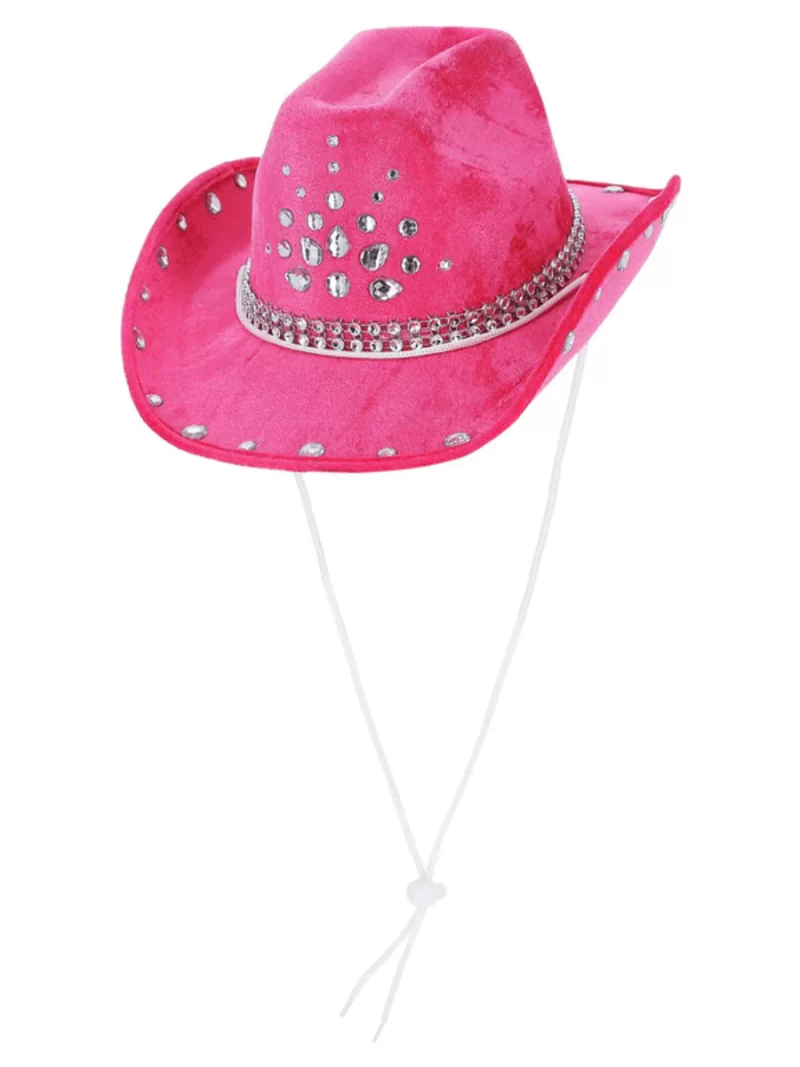 Hot Pink (Barbie) Rhinestone Cowboy Hat