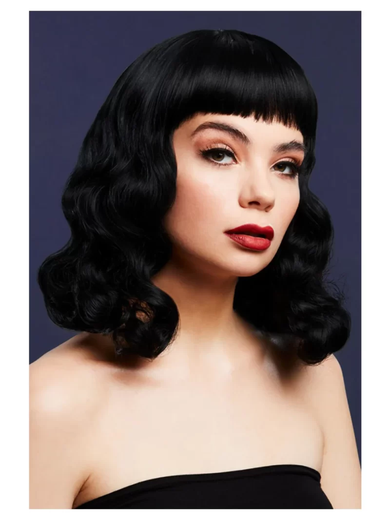 Fever Bettie Wig with Short Fringe Black