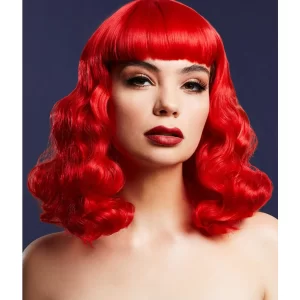 Fever Bettie Wig with Short Fringe Red