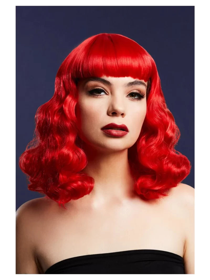 Fever Bettie Wig with Short Fringe Red