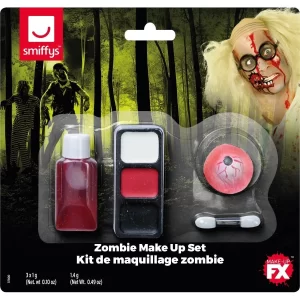 Zombie Make-Up Set With Latex Eyeball - Image 2