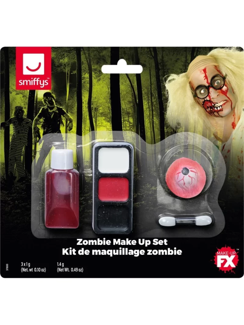 Zombie Make-Up Set With Latex Eyeball - Image 2
