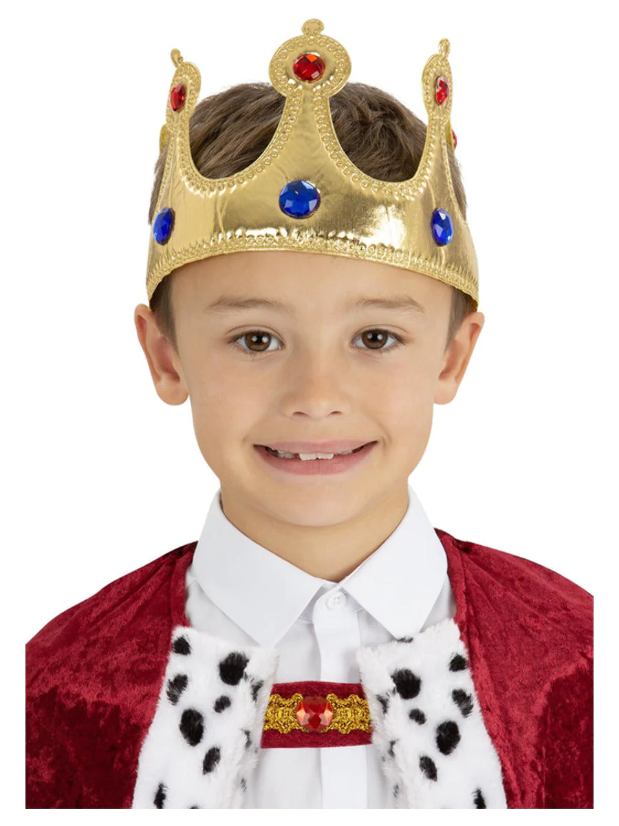 Kids Royal Crown Gold Fancy Dress Costume