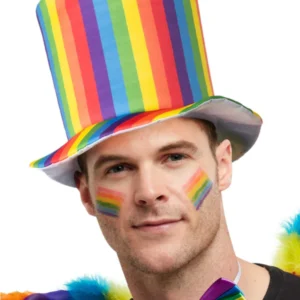 Deluxe Pride Rainbow Stripe Top Hat