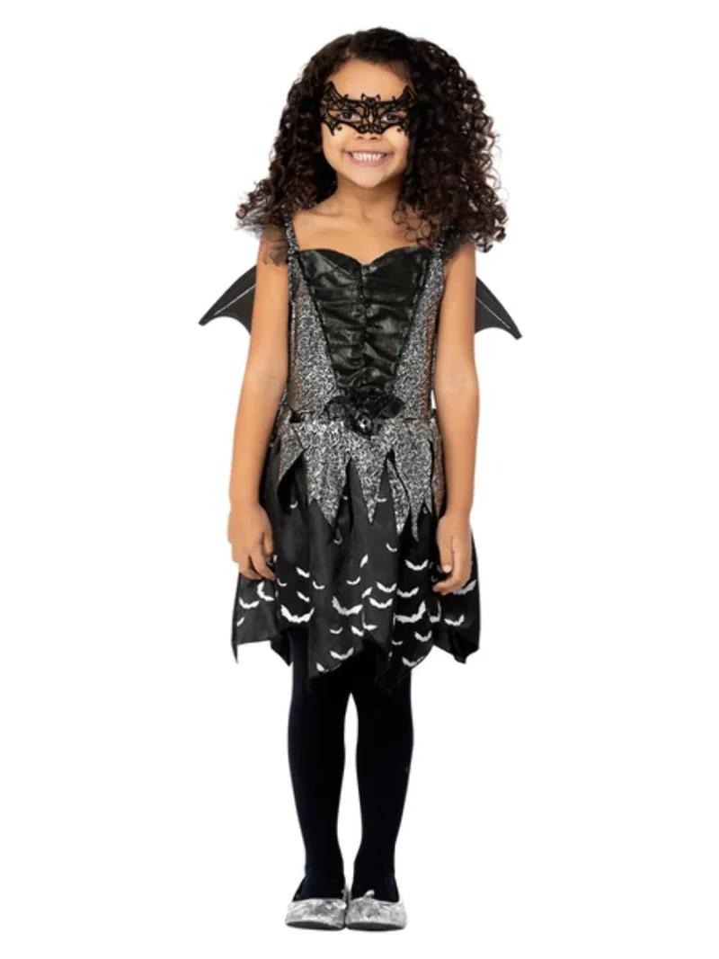 Dark Bat Fairy Children's Halloween Fancy Dress Costume - Image 2