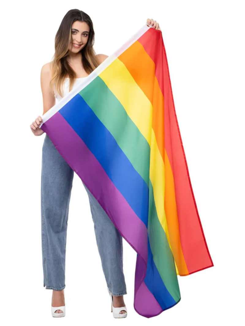 Pride Rainbow Flag, Fabric, 5ft X 3ft