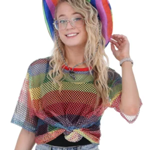 Rainbow Pride Mesh Top Unisex - Image 2