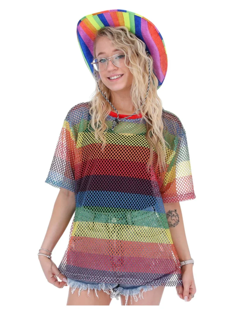 Rainbow Mesh Top Unisex