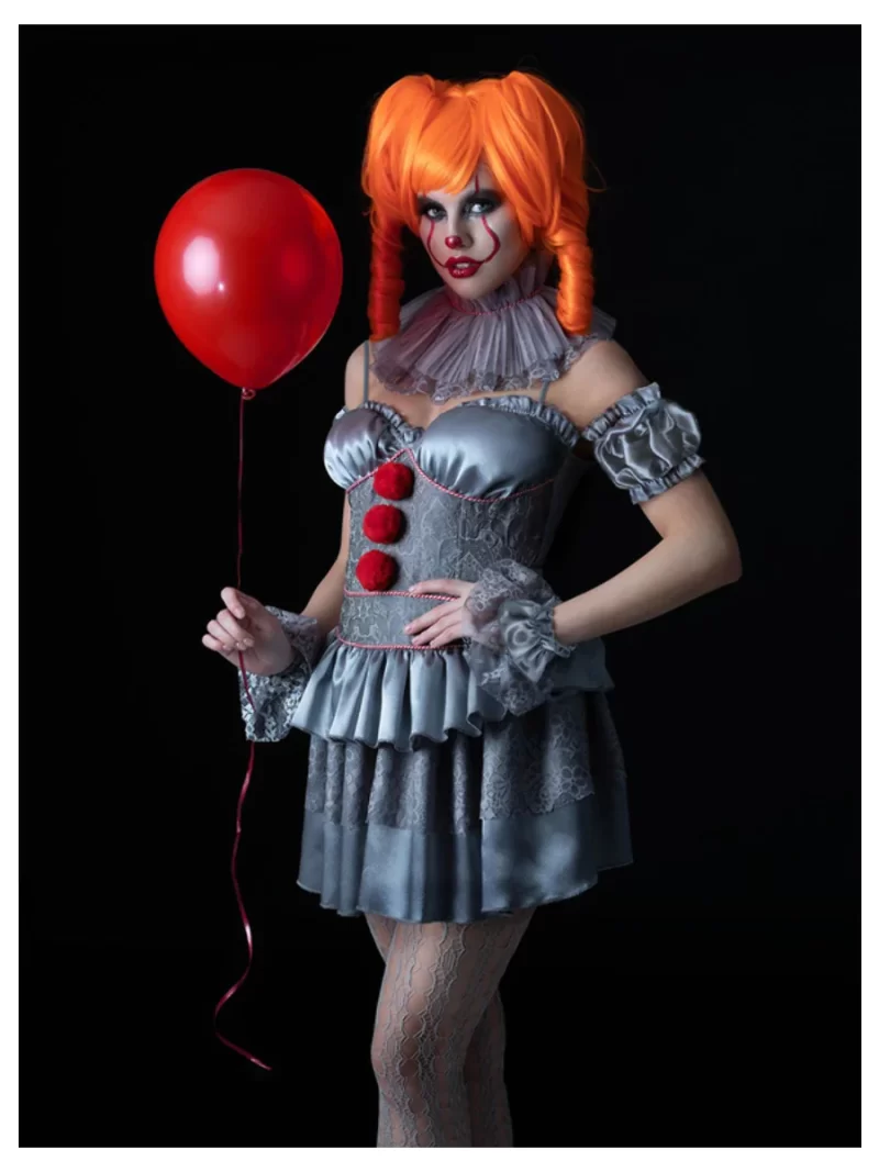 IT Chapter Two Pennywise Mini Ladies Halloween Fancy Dress Costume - Image 2