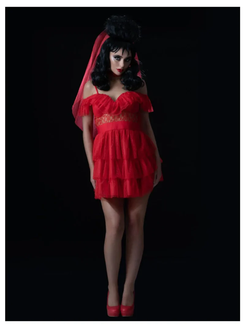 Beetlejuice Lydia Bride Mini Ladies Fancy Dress Costume - Image 2