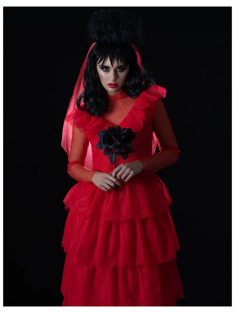 Beetlejuice Lydia Bride Ladies Fancy Dress Costume - Image 2