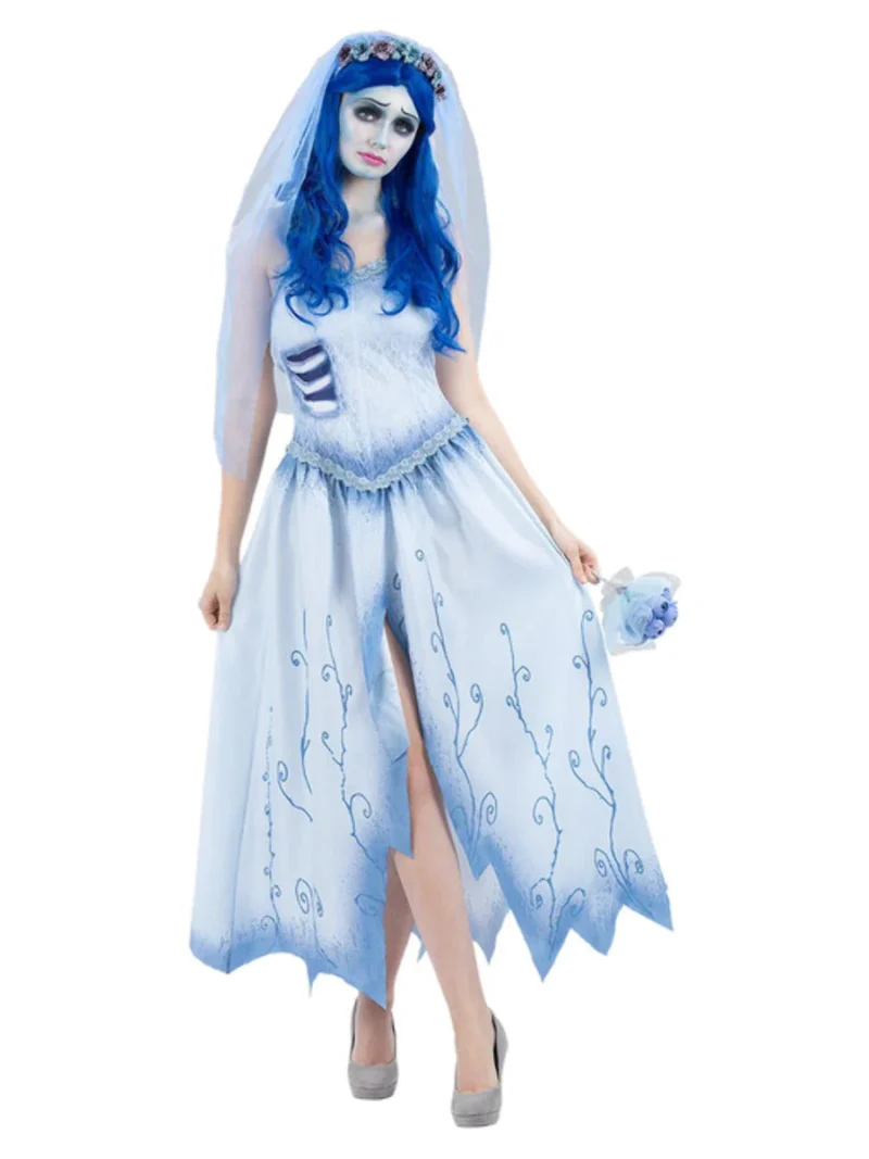 Tim Burton’s Corpse Bride Emily Bride Ladies Halloween Fancy Dress Costume