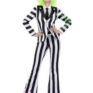 Beetlejuice Womens Halloween Fancy Dress Costume