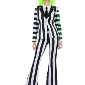 Beetlejuice Womens Halloween Fancy Dress Costume - Image 2