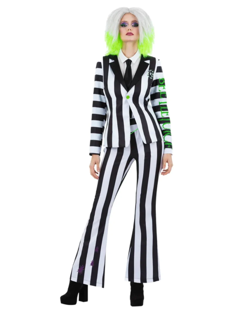 Beetlejuice Womens Halloween Fancy Dress Costume - Image 2